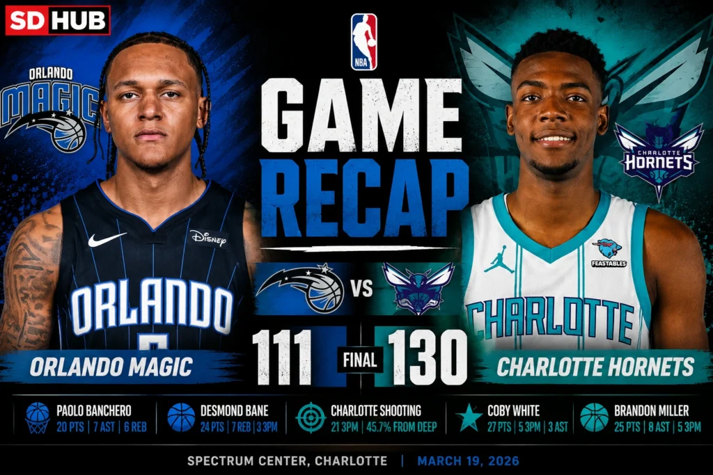Orlando Magic vs Charlotte Hornets Match Player Stats