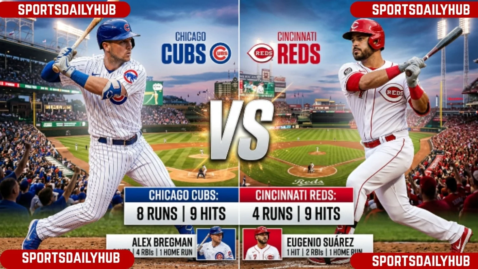 Chicago Cubs vs Cincinnati Reds Match Player Stats