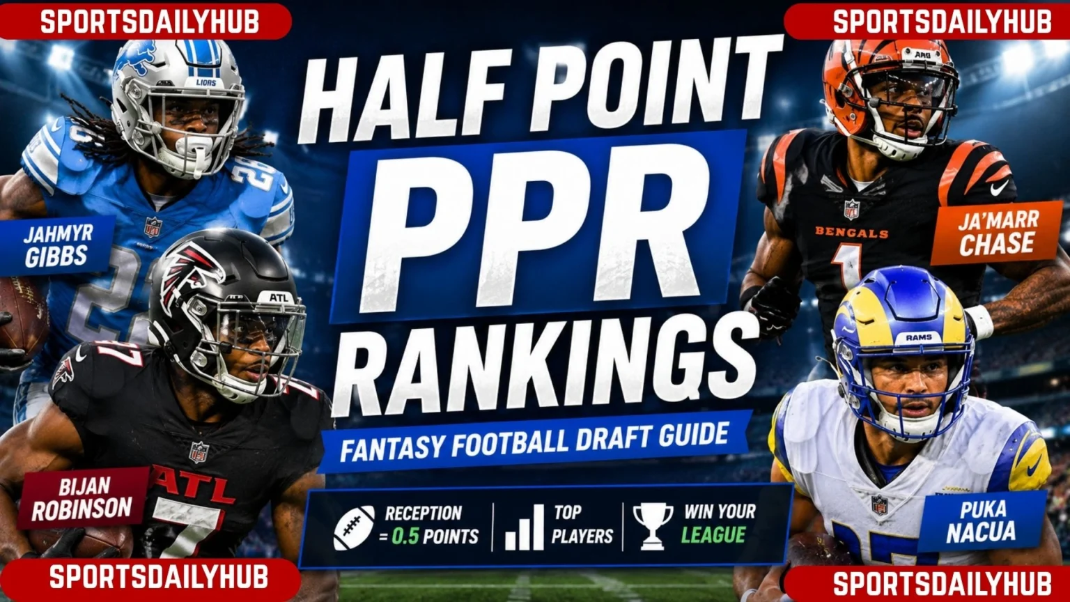 Half Point PPR Rankings