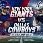 New York Giants vs Dallas Cowboys Match Player Stats