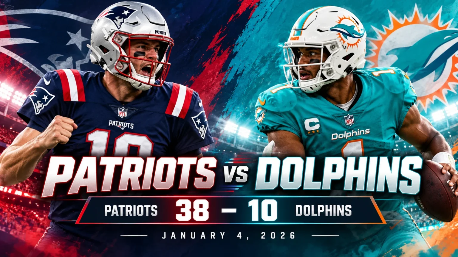 New England Patriots vs Miami Dolphins Match Player Stats