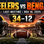 Pittsburgh Steelers vs Bengals Match Player Stats