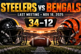 Pittsburgh Steelers vs Bengals Match Player Stats
