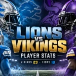Detroit Lions vs Minnesota Vikings Match Player Stats