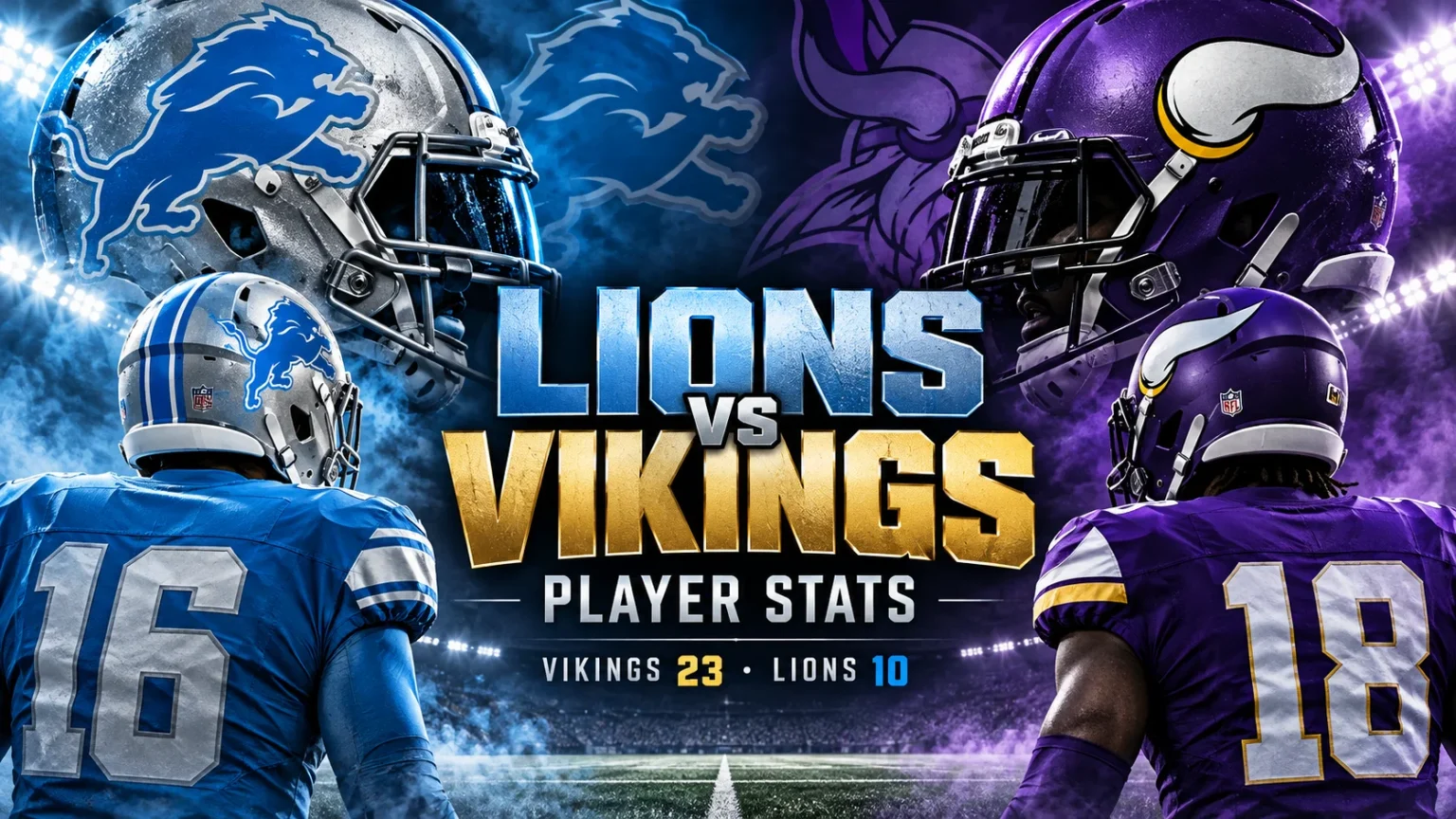 Detroit Lions vs Minnesota Vikings Match Player Stats