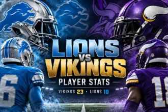 Detroit Lions vs Minnesota Vikings Match Player Stats