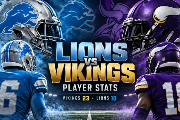 Detroit Lions vs Minnesota Vikings Match Player Stats