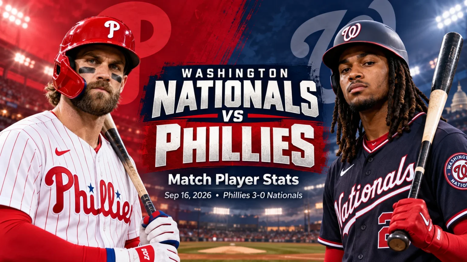 Washington Nationals vs Phillies Match Player Stats